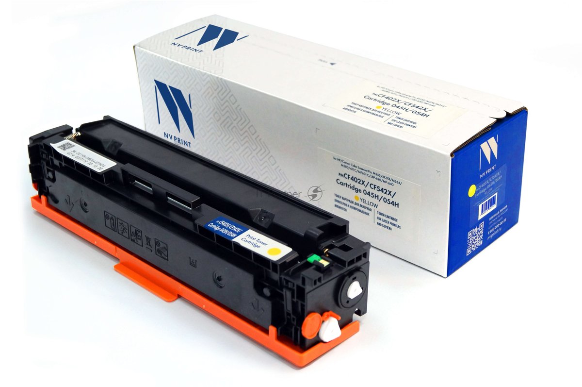Картридж лазерный NVPrint совместимый NV-CF402X/CF542X/045H/054H Yellow универсальные для HP/Canon Color LaserJet Pro M252/M274/M254/M280/611C/MF631C/LBP-620/MF-640 (2500k)