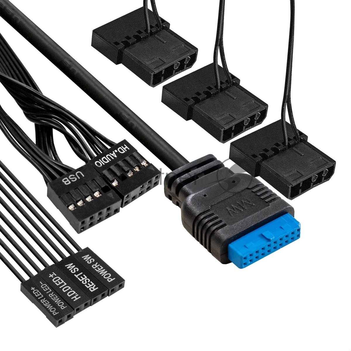 Exegate EX295765RUS Корпус Miditower ExeGate EVO-8227 (ATX, без БП, 2*USB+1*USB3.0+HD Audio, черный, 3 вент. с RGB подсветкой, боковая панель - закаленное стекло)