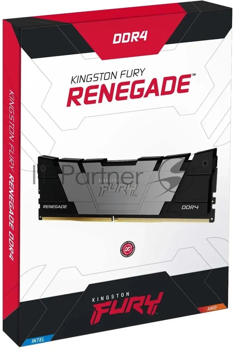 Оперативная память Kingston Fury Renegade, DDR4, 16GB (2x8GB), 3600MHz, CL16, DIMM, с радиаторами, серый/черный