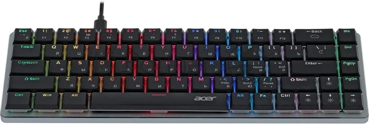 Клавиатура проводная Acer OKW302 (ZL.KBDCC.01C), USB, серебристый