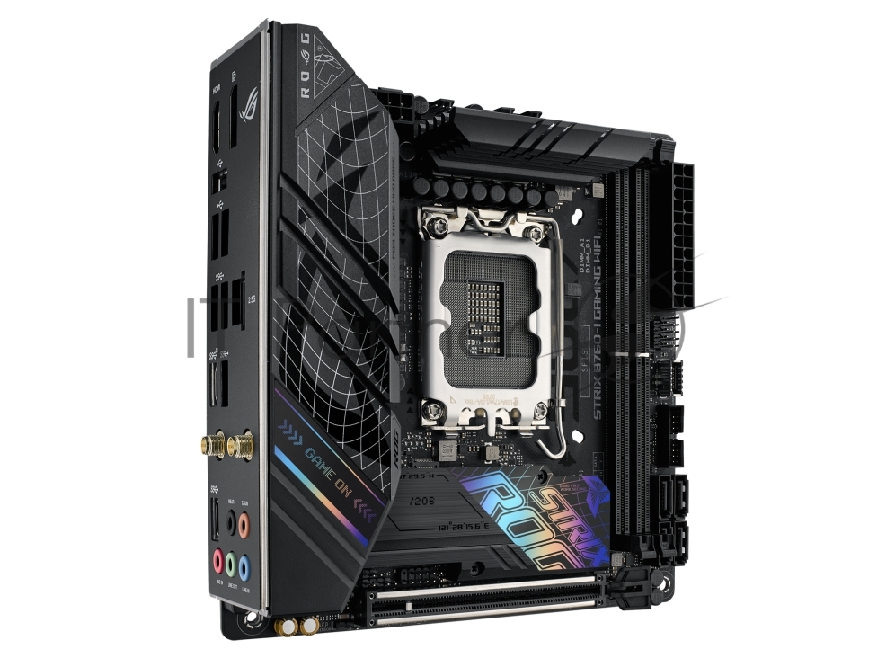 Материнская плата ASUS ROG STRIX B760-I GAMING WIFI, LGA1700, Intel B760, 2xDDR5, 4xSATA, 2xM.2, 1xPCIe 5.0 x16, DisplayPort, HDMI, 1x2.5Gb LAN, USB Type-C, 5x3.5 мм, 7.1, mini-ITX