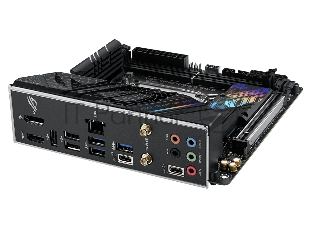 Материнская плата ASUS ROG STRIX B760-I GAMING WIFI, LGA1700, Intel B760, 2xDDR5, 4xSATA, 2xM.2, 1xPCIe 5.0 x16, DisplayPort, HDMI, 1x2.5Gb LAN, USB Type-C, 5x3.5 мм, 7.1, mini-ITX