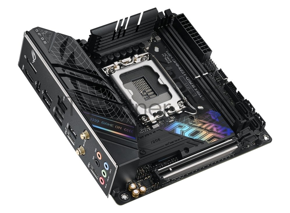 Материнская плата ASUS ROG STRIX B760-I GAMING WIFI, LGA1700, Intel B760, 2xDDR5, 4xSATA, 2xM.2, 1xPCIe 5.0 x16, DisplayPort, HDMI, 1x2.5Gb LAN, USB Type-C, 5x3.5 мм, 7.1, mini-ITX