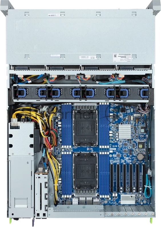 Шасси серверное Gigabyte Server Platform S453-S70 4U 2 x LGA4677 up 270W, 16 x DDR5 , 36 x 3.5'' SATA/SAS HotSwap, 2 x M.2 22110, 6 x PCI-e LP x16, 2 x 10GbE LAN + 2 x 1GbE, AST2600, R1600W