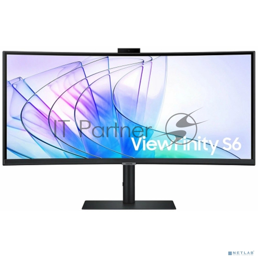 Монитор 34" Samsung ViewFinity S6 S34C650UAIXCI VA 3440x1440, 100 Гц, 5 мс, 21:9, 350 кд/м², 1xHDMI, 1xDP, 3xUSB, 1xUSB-C, 1xUSB-B, 1x3.5 мм, 2x5 Вт, изогнутый R1000, черный