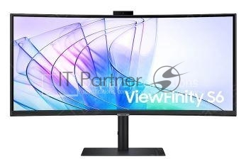 Монитор 34" Samsung ViewFinity S6 S34C650UAIXCI VA 3440x1440, 100 Гц, 5 мс, 21:9, 350 кд/м², 1xHDMI, 1xDP, 3xUSB, 1xUSB-C, 1xUSB-B, 1x3.5 мм, 2x5 Вт, изогнутый R1000, черный