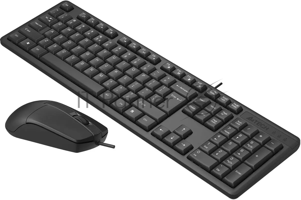 Комплект клавиатура+мышь A4Tech KR-3330S проводной, USB, 1200 DPI, чёрный