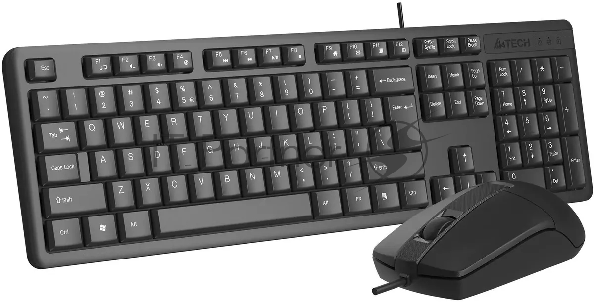 Комплект клавиатура+мышь A4Tech KR-3330S проводной, USB, 1200 DPI, чёрный