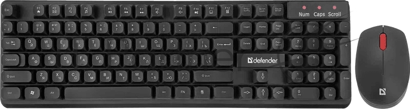 Комплект клавиатура+мышь Defender Milan C-992 беспроводной, USB, 1000 DPI, чёрный