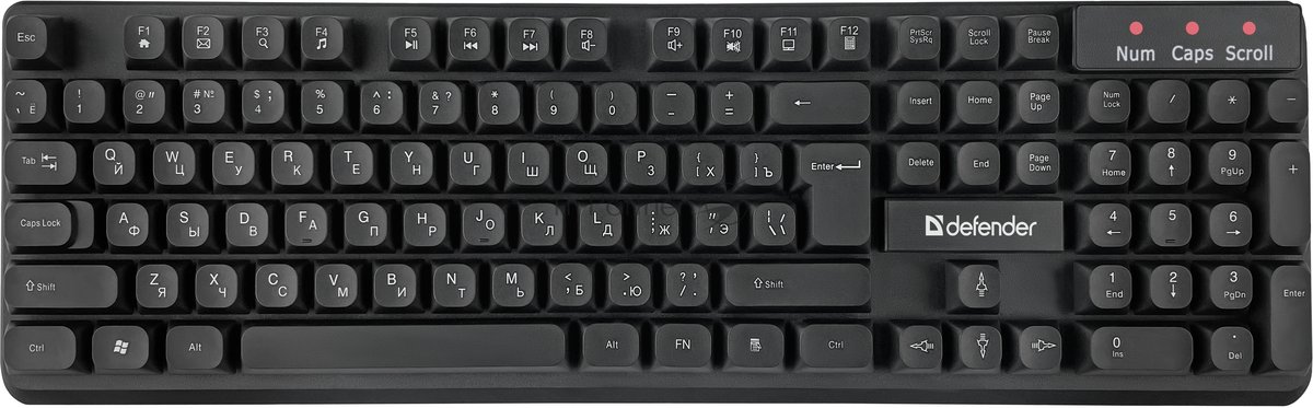 Комплект клавиатура+мышь Defender Milan C-992 беспроводной, USB, 1000 DPI, чёрный