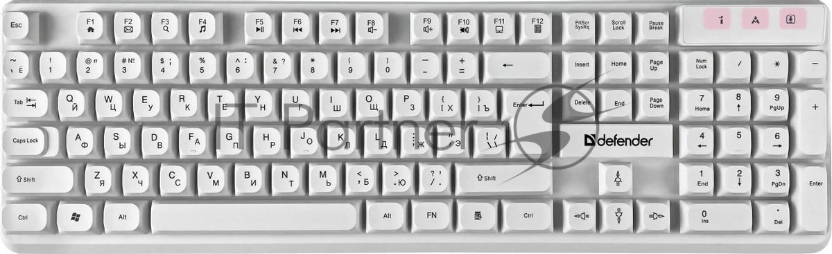 Комплект клавиатура+мышь Defender Milan C-992 беспроводной, USB, 1000 DPI, белый