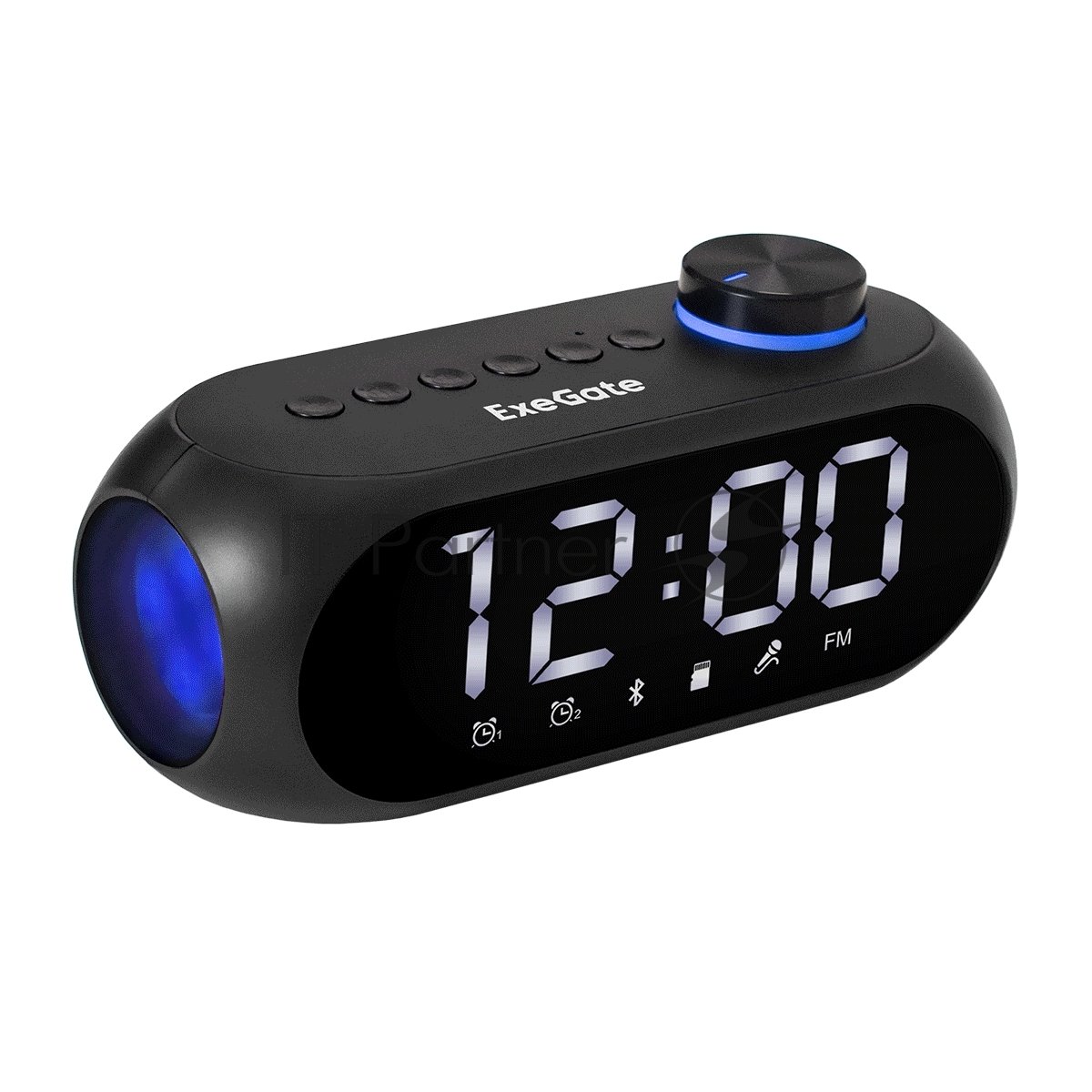 Exegate EX294946RUS BT-колонка-часы ExeGate Yo 520 (3Вт, 80-20000Гц, Bluetooth, Li-Ion, 1200mAh, FM 87.5MHz-108MHz, поддержка TF/microSD-card, 3,5mm audio jack