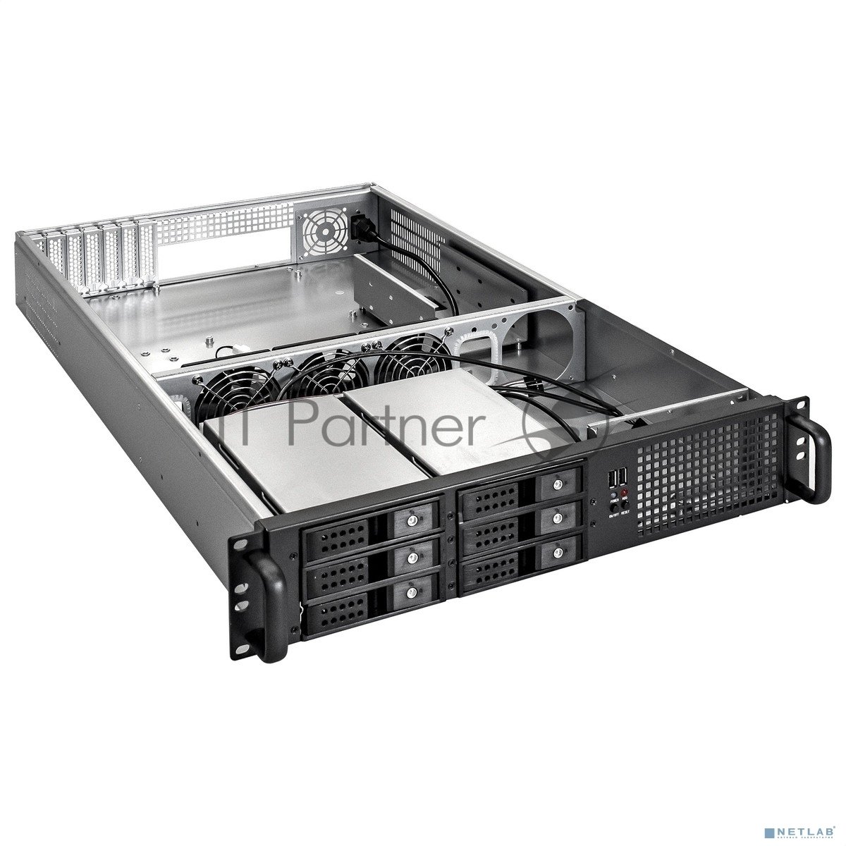 Серверная платформа ExeGate EX294284RUS Pro 2U660-HS06 (RM 19", высота 2U, глубина 660, Redundant БП 2x800W, 6xHotSwap, USB)