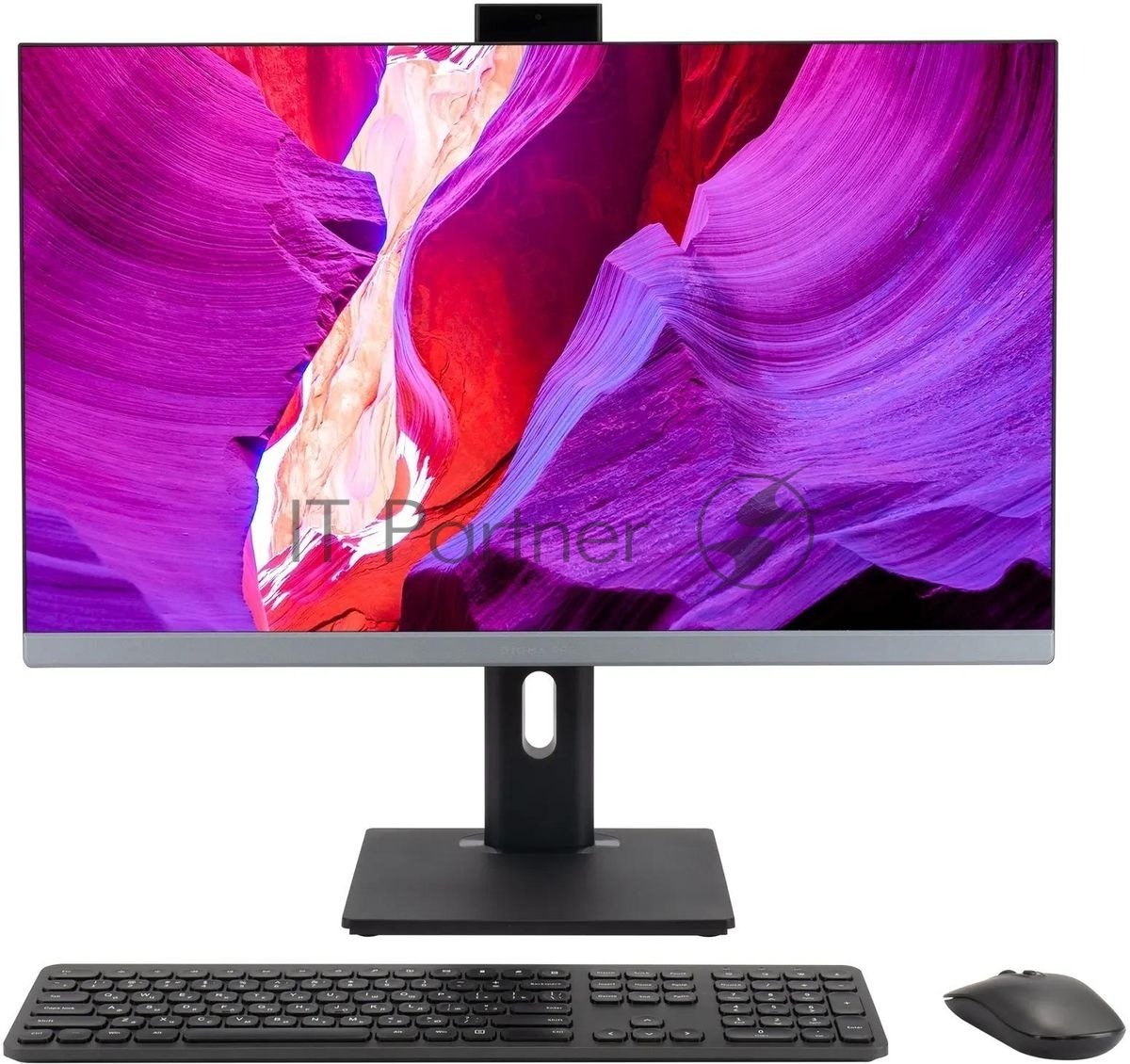 Моноблок Digma Pro Unity 27" Full HD i5 1235U (1.3) 16Gb SSD 512Gb Iris Xe CR Windows 11 Professional GbitEth WiFi BT 90W клавиатура мышь Cam серый/черный 1920x1080