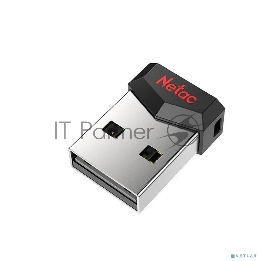 Флешка USB Netac UM81 (NT03UM81N-004G-20BK), 4Gb, USB 2.0, R/W 30/10, черный/красный