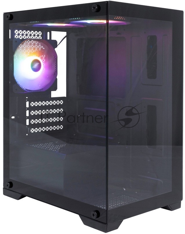 Корпус для ПК 1STPLAYER - MIKU Mi2, mITX, mATX, 1х2.5", 1х3.5", 1xUSB2.0, 1xUSB3.0, Mini Tower, без БП, цвет чёрный, Mi2-BK-3F1