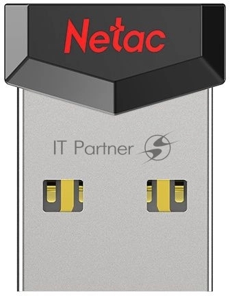 Флешка USB Netac UM81 (NT03UM81N-004G-20BK), 4Gb, USB 2.0, R/W 30/10, черный/красный