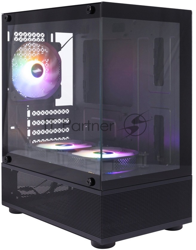 Корпус для ПК 1STPLAYER - Mi2-A, mITX, mATX, 1х2.5", 1х3.5", 1xUSB2.0, 1xUSB3.0, Mini Tower, без БП, цвет чёрный, Mi2-A-BK-2F1R-1F1