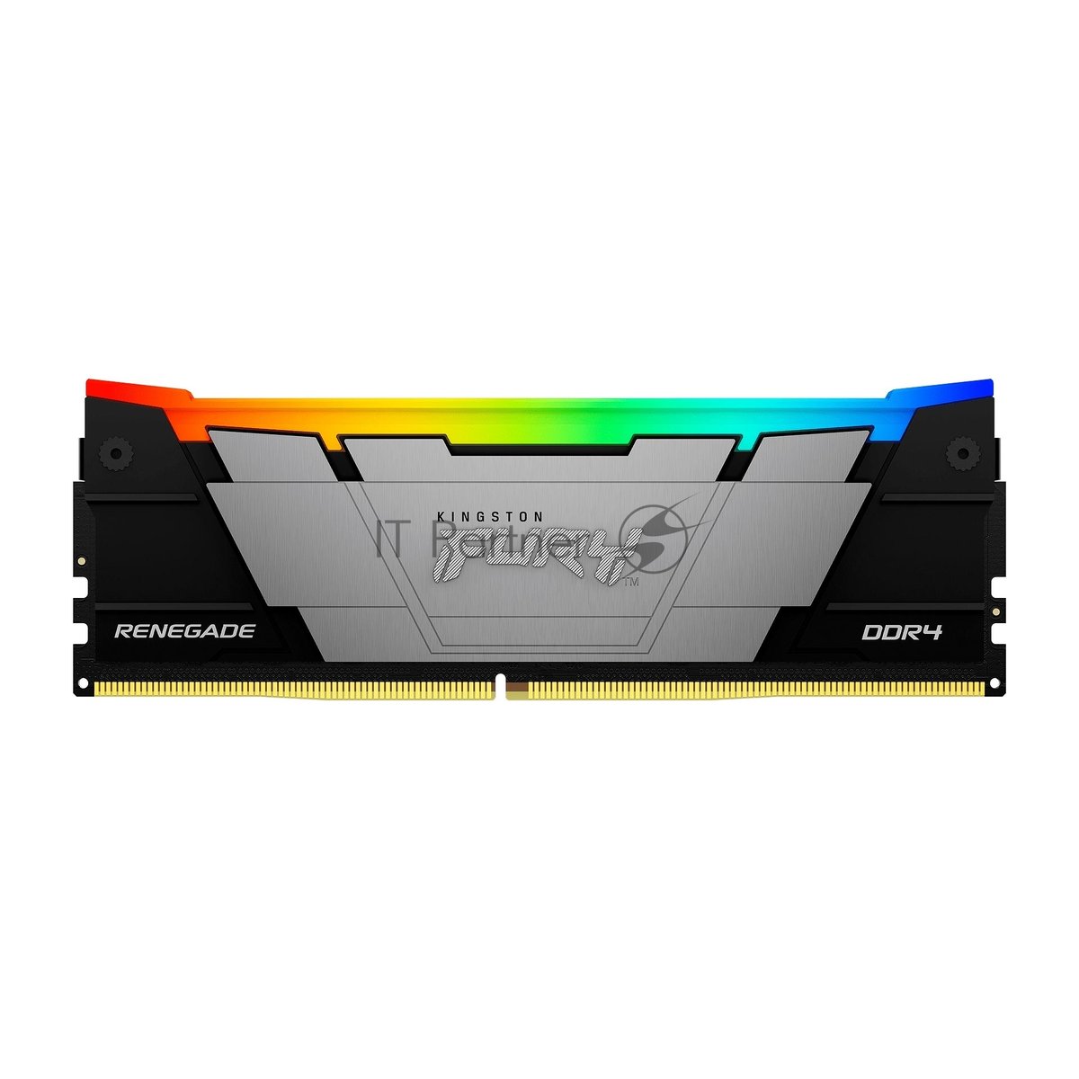 Оперативная память Kingston Fury Renegade, DDR4, 128Gb (4x32Gb), 3600MHz, CL18, DIMM, радиатор, RGB, черный/серебристый