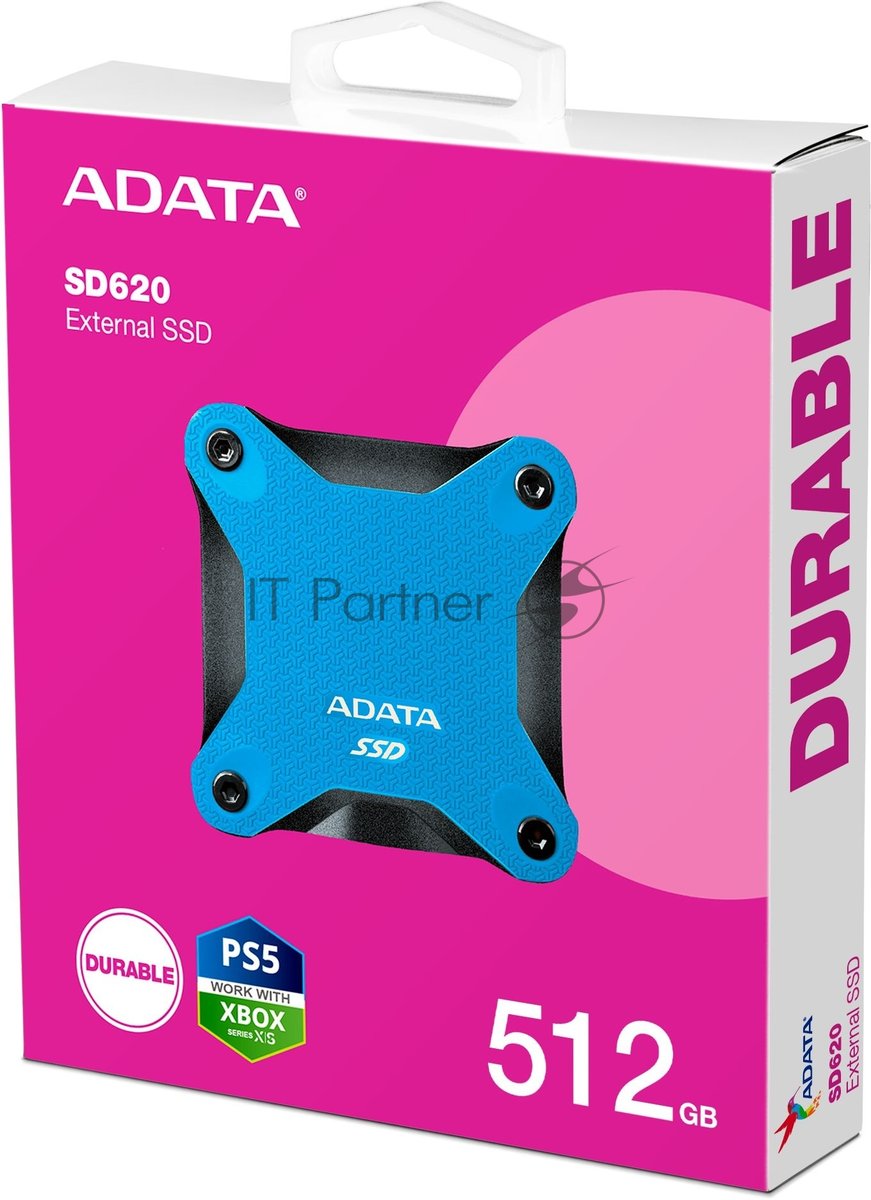 Внешний SSD A-DATA External SD620, 512Gb, USB 3.2, R/W -550/500 MB/s синий