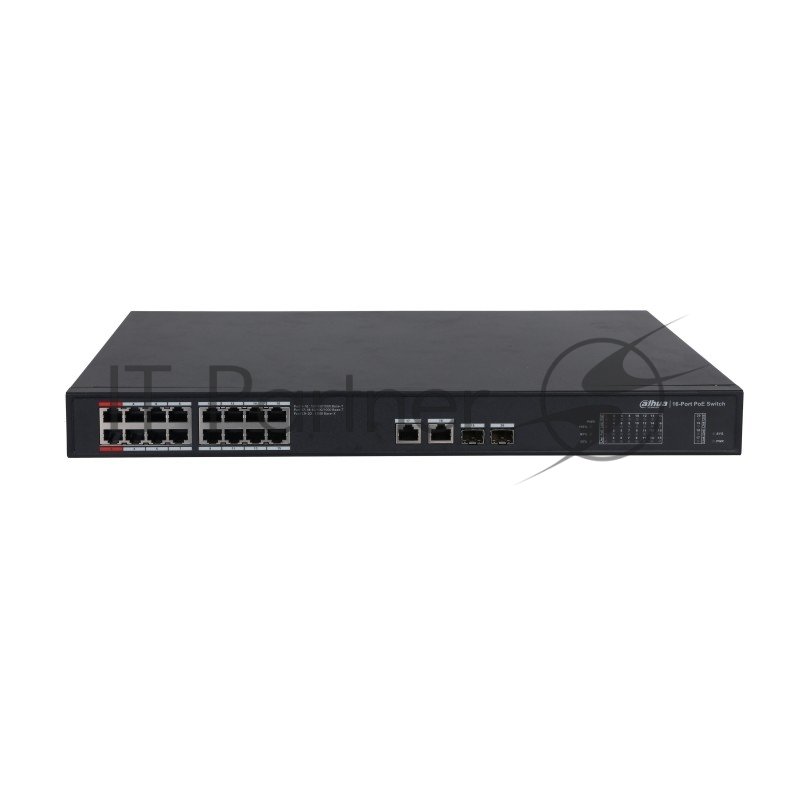Коммутатор Dahua DH-S4228-24GT-240, 24×1 Гбит/с PoE + 2×1 Гбит/с + 2×1 Гбит/с SFP, управляемый