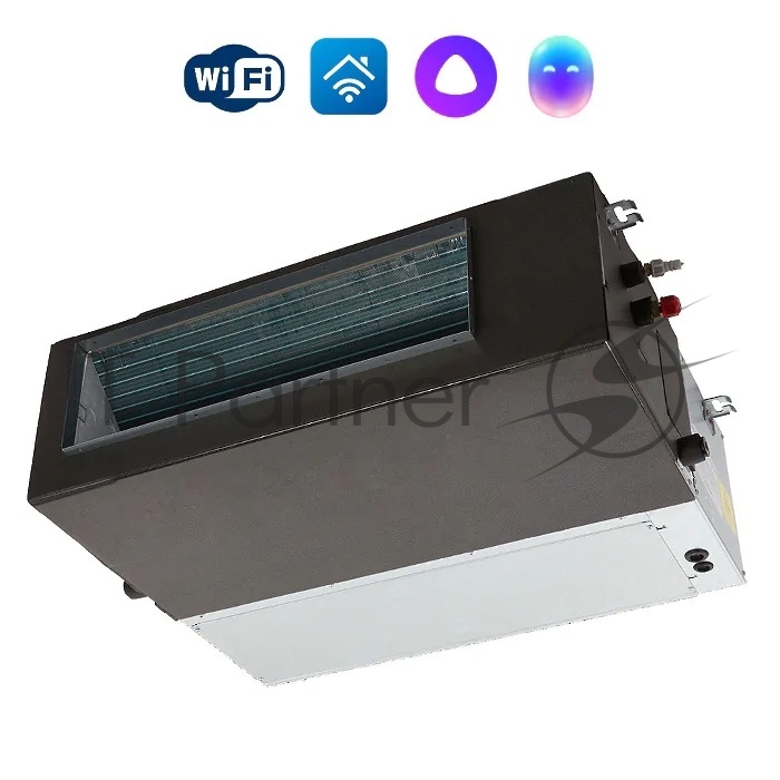 Внутренний блок сплит-системы канального типа Ballu BLC_D/in-48HN1_21Y 48000 BTU, 140 м², 44 дБ, охлаждение, обогрев, осушение, серый