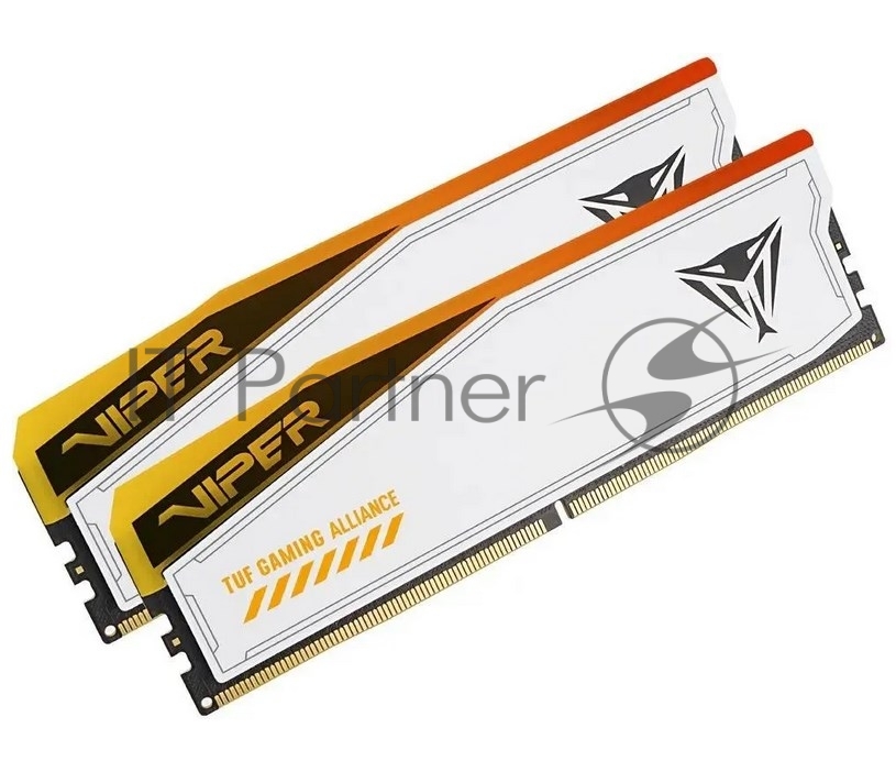 Оперативная память Patriot Viper Elite 5 TUF Gaming, DDR5, 48GB (2x24 GB), 6000 MHz, CL36, DIMM, радиатор, RGB, белый