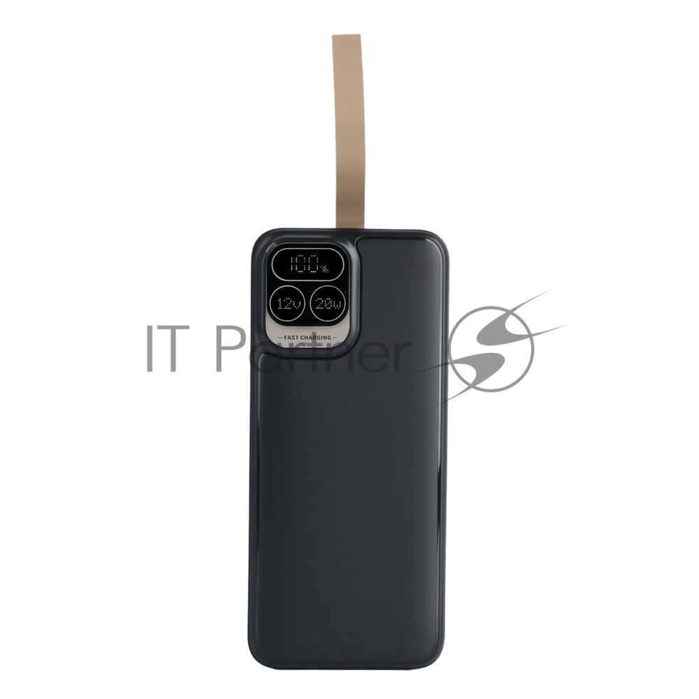 Портативный аккумулятор Perfeo Powerbank Atomic Age 30000 mAh/LED дисплей/PD + QC 3.0/Type-C/2 USB/Выход: 5A, max 22.5Wчерный (PF_E1478)
