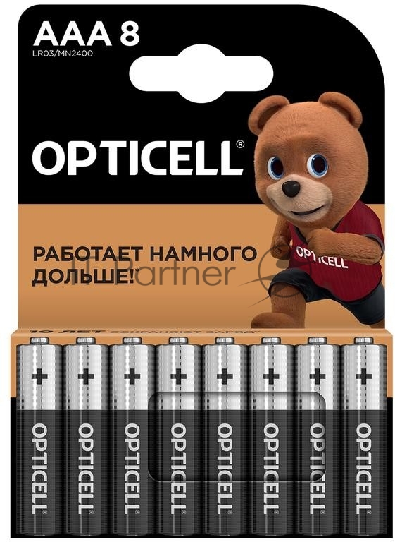 Батарейка Opticell 5051009, AAA/LR03, алкалиновая, 8шт