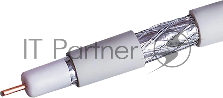 Кабель коаксиальный RG-6 CCS 1.02 (21проц.)/FPE/Al-Pet-Al Foil Unbonded/Al 64х0.12/PVC RW белый (уп.100м) Net.On 109L