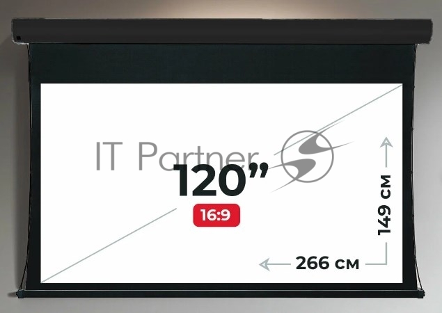 Экран для проектора S'OK Apollo SGPSMT-266x149A бокового натяжения, звукопрозрачный, белый к