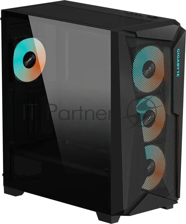 28300-GC301B-1CKR Корпус Gigabyte C301G черный без БП ATX 3x120mm 5x140mm  2xUSB3.0  audio  bott PSU