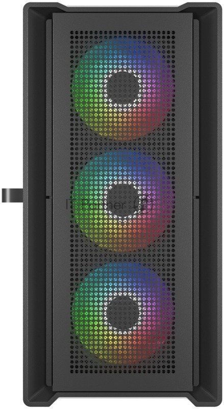 Компьютерный корпус Powercase Alisio Micro X4B V2, Tempered Glass, 4х 120мм ARGb fans, ARGb HUB, черный, mATX (CAMCXB-A4)