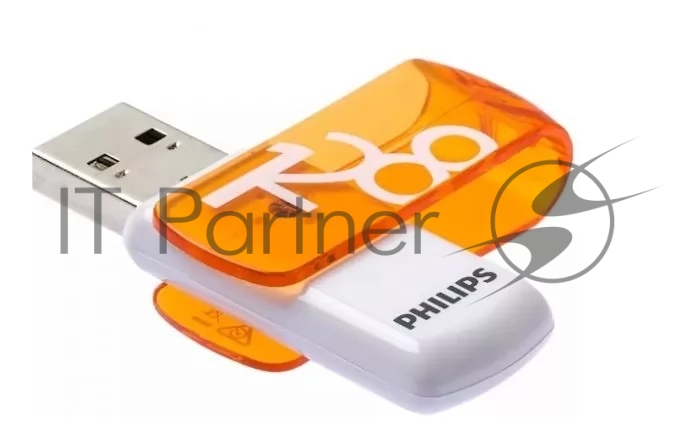 Флешка USB PHILIPS VIVID (FM12FD05B/97), 128Gb, USB 2.0, R/W 15/6, белый/желый