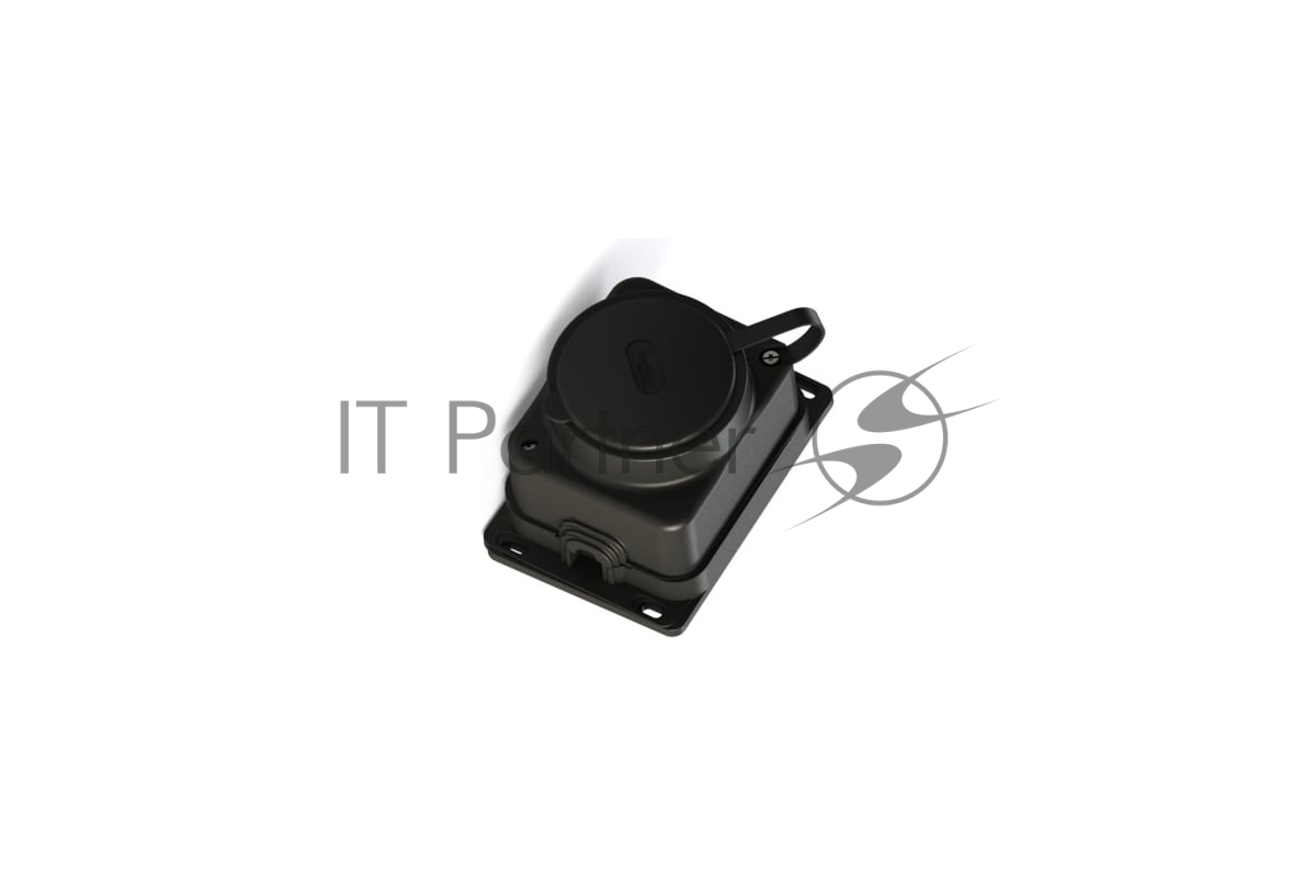Колодка MultiSet 1х розетка 2К+З 16А/250В IP44 каучуковая черн. SE MST4003BK