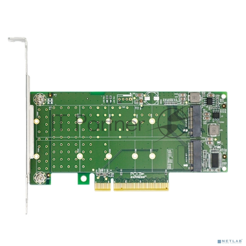 Переходник Lr-Link LRNV95N8 PCIe x8 to 2-Port M.2 NVMe Adapter, Supports 2*M.2 NVMe SSD for 2230, 2242, 2260,2280 and 22110 мм