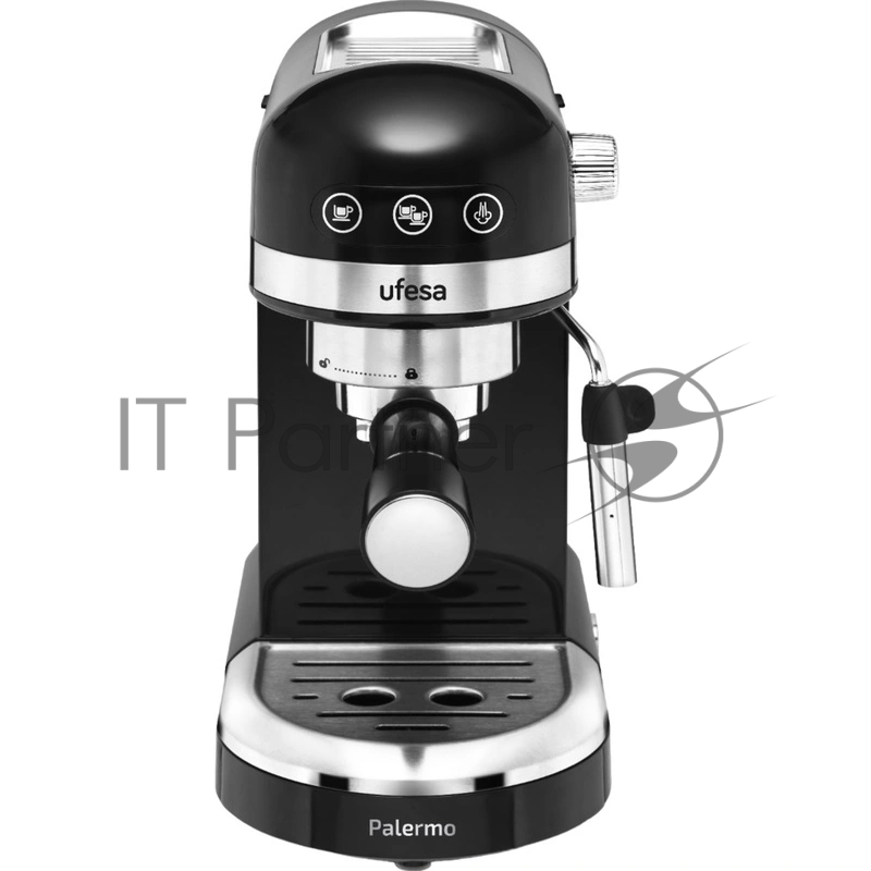 Кофеварка рожковая Ufesa PALERMO BLACK черный, исп. кофе - молотый, 1.5 л, 1350 Вт, 20 бар