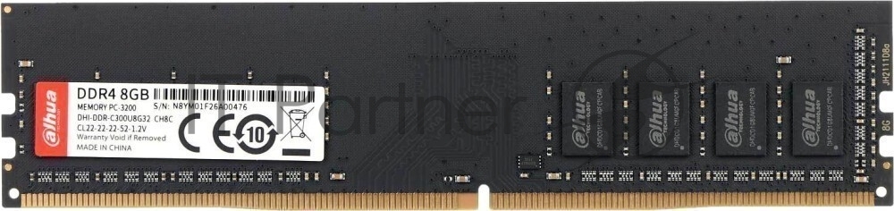 Память DAHUA DDR4 DIMM 8Gb (PC25600, 3200MHz, CL22, 1.2V, RTL) (DHI-DDR-C300U8G32)
