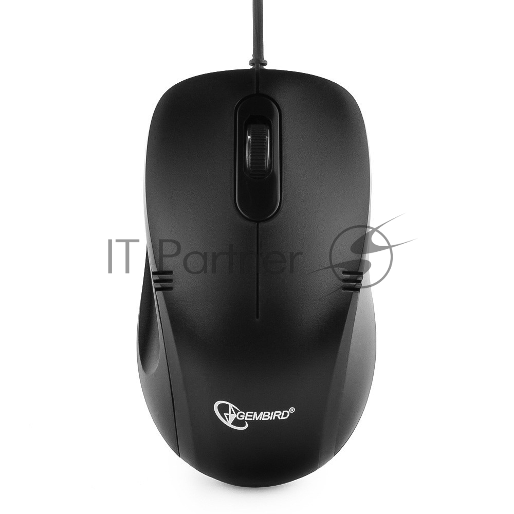 Мышь проводная Gembird MOP-110 черный, 1000 dpi, USB, кнопки - 3