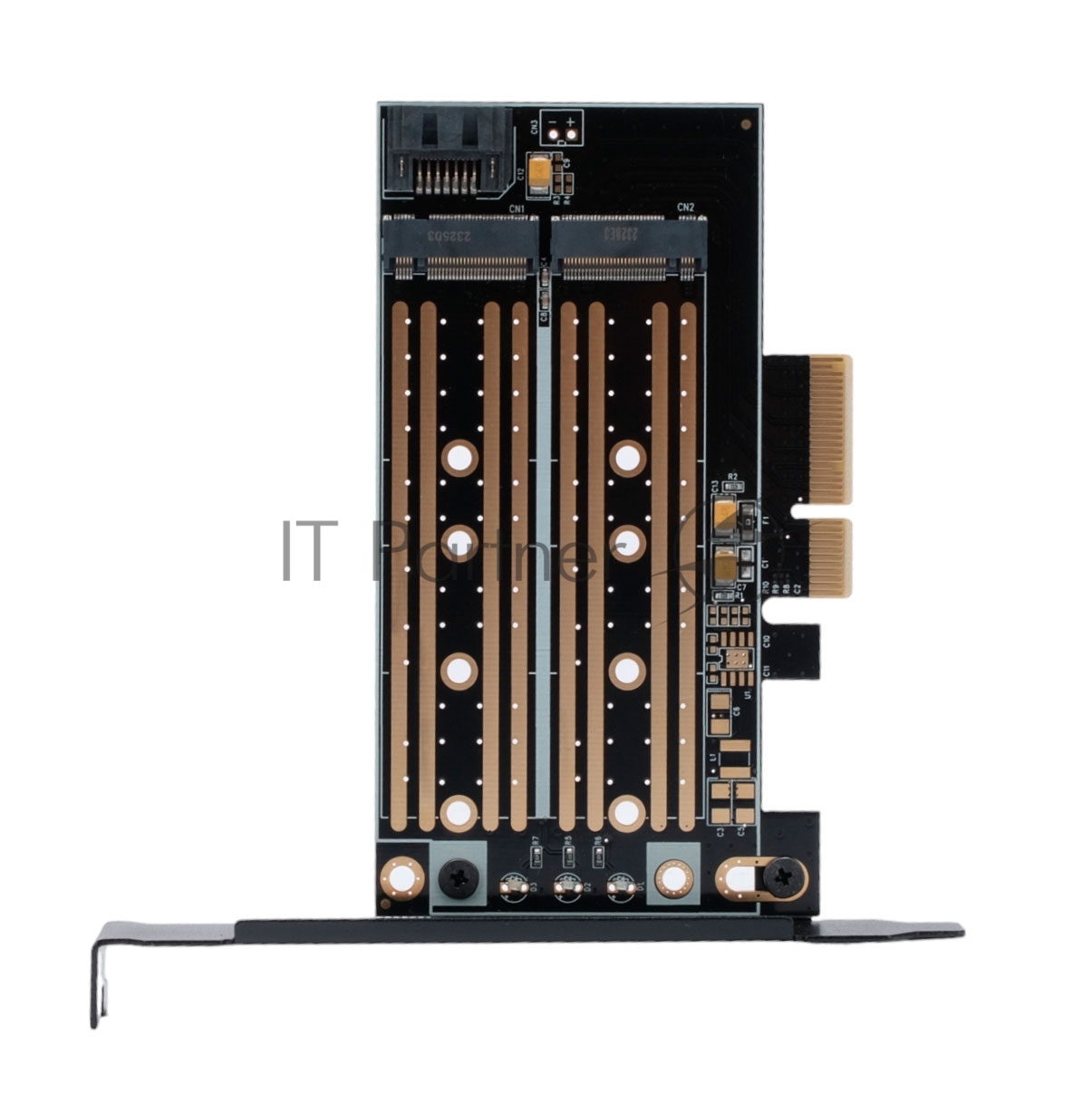 Адаптер Gembird для двух SSD M.2 (NVMe+SATA) в разъем PCI-e MF-PCIE-NVME-SATA, коробка