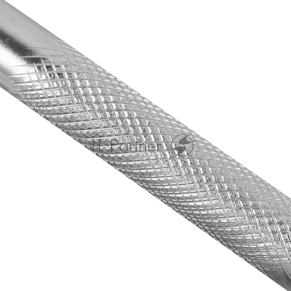 Вороток Г-образный Denzel 375x100 мм, квадрат 1/2", CrV, матовый хром