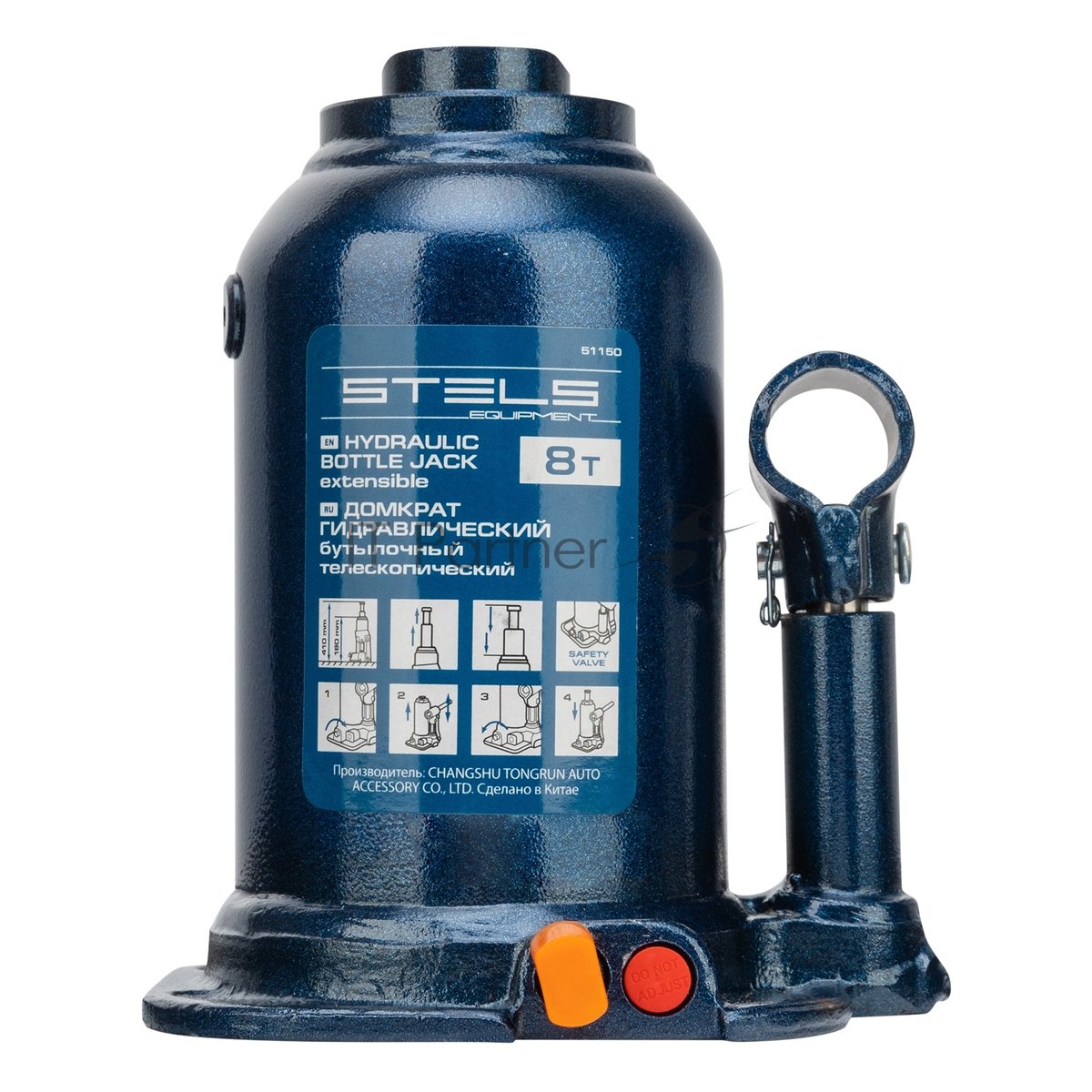 Домкрат гидравлический Stels 51150, 8 т, 180-410 мм