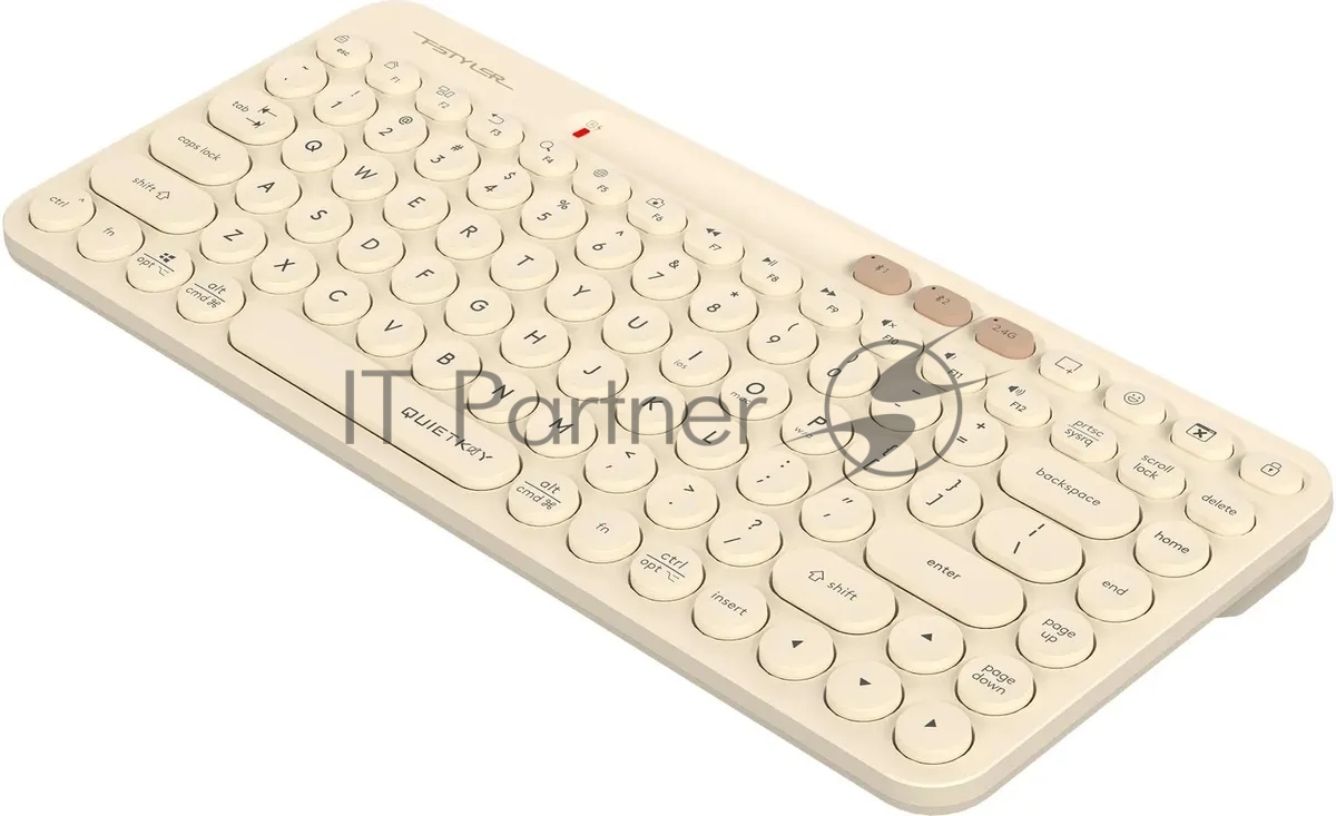 Клавиатура беспроводная A4Tech Fstyler FBK36C AS, USB, Bluetooth/Радиоканал, бежевый