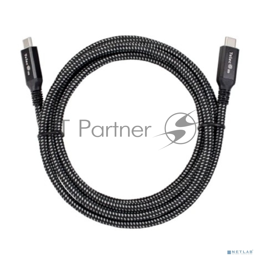 Кабель Telecom TUS840-2M, USB4 Type-C, 40Гбит/с, PD 240W, 2м