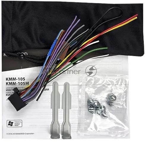 Автомагнитола Kenwood KMM-105M, 1 DIN, USB Type-A, AUX, съёмная панель