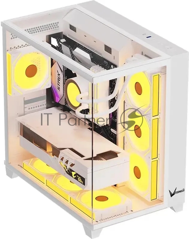 Компьютерный корпус Aerocool/Formula Crystal Z9 белый без БП ATX 7x120мм 2xUSB3.0 audio bott PSU