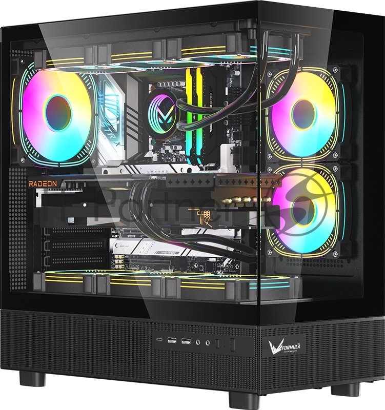 Компьютерный корпус AeroCool/Formula Crystal Z8 COSMIC черный без БП ATX 3x120мм 5x140мм 1xUSB 2.0 1xUSB 3.0 1xUSB3.1 audio bott PSU