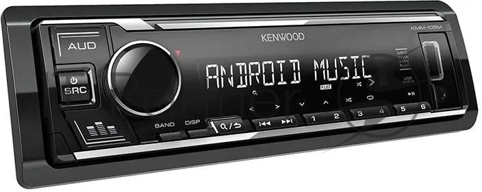 Автомагнитола Kenwood KMM-105M, 1 DIN, USB Type-A, AUX, съёмная панель