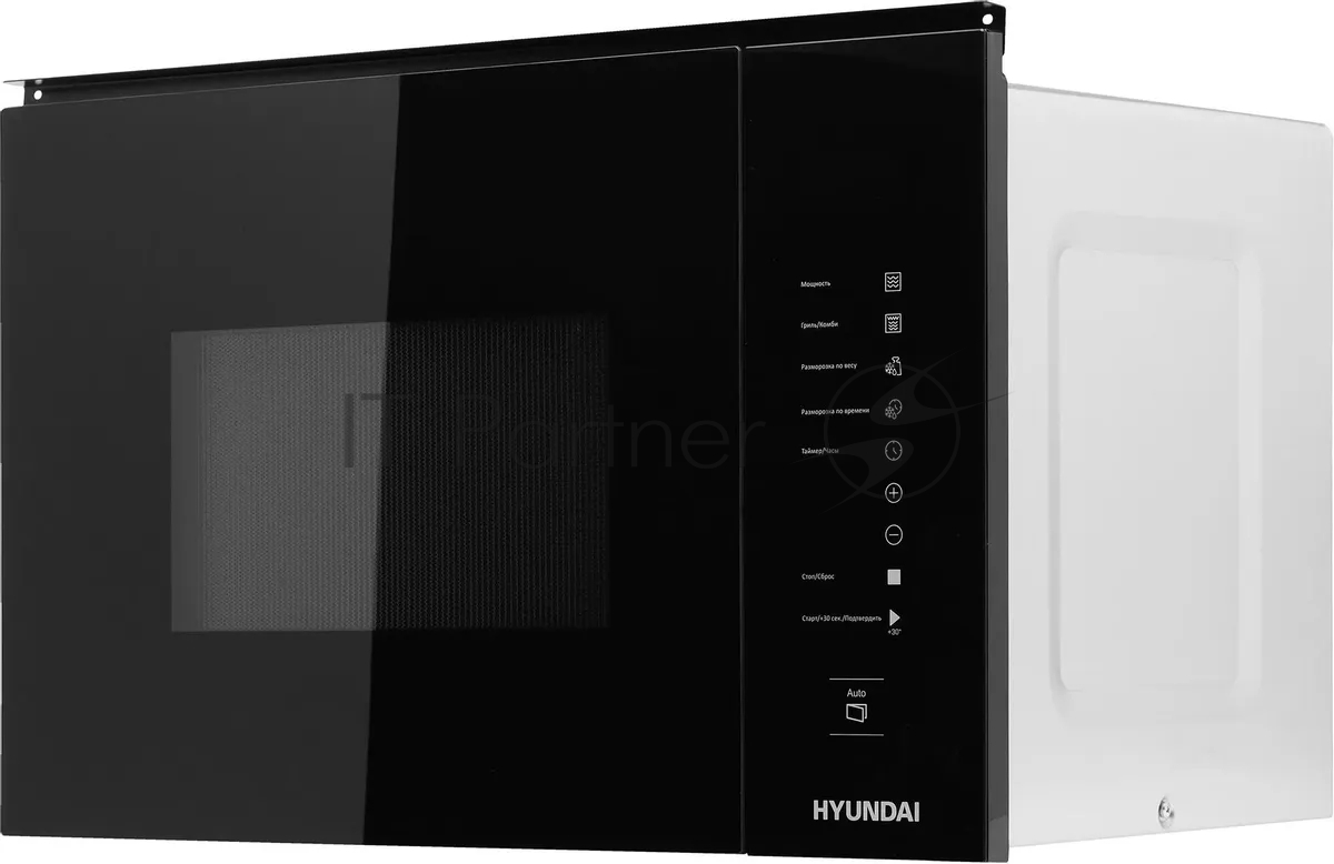 Встраиваемая микроволновая печь Hyundai HBW 2560 BG черный, 25 л, 900 Вт, переключатели - сенсор