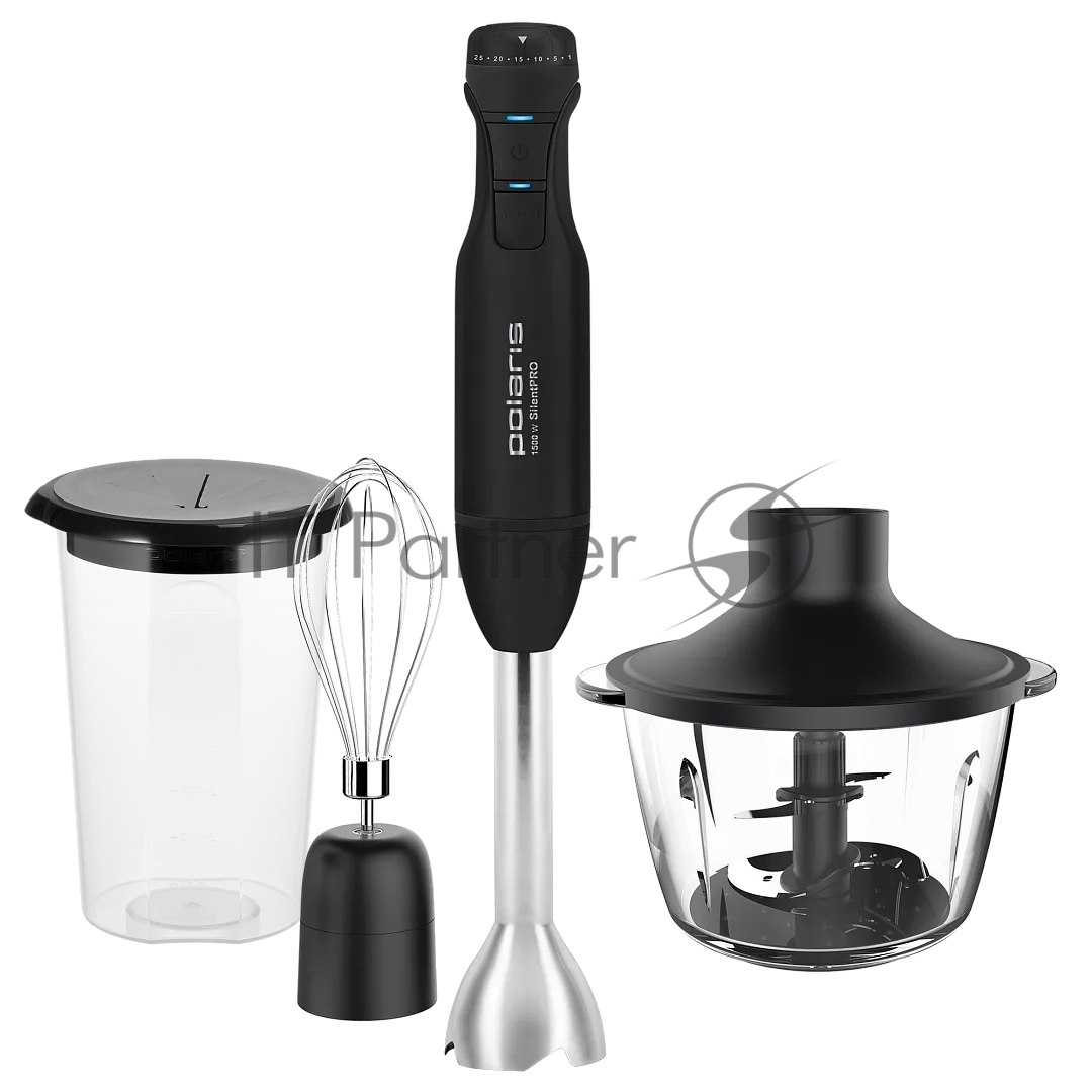 Блендер погружной Polaris PHB 1510GL Silent 1500 Вт, 0.8 л, черный